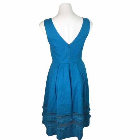 BELLE BADGLEY MISCHKA A-Line Fit & Flare ELLA Linen Dress Size 2 NWT - Picture 4 of 9